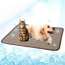 Koelmat voor huisdieren (honden en katten), zelfkoelende mat met ijzijden stof, multifunctionele koelmat voor kennels, banken en vloeren, veilige,