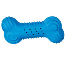 Giocattolo per cani resistente al profumo di vaniglia, osso masticabile in materiale Orka per cani di taglia media (blu)