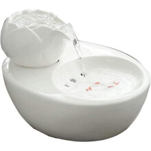 Eleganter Keramik-Trinkbrunnen für Katzen, automatische Zirkulation sorgt für Frische, ultraleise Pumpe für ungestörte Ruhe, perfekt für Katzen