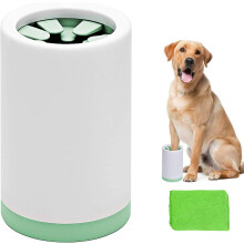 Limpador de patas portátil, remove lama com eficácia, cerdas de silicone macias, limpeza completa de 360 para as patas do seu animal de