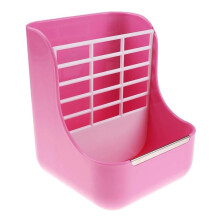 Hochwertiger Heuraufe für Kleintiere, ideal für Kaninchen und Chinchillas, platzsparendes Design, leicht zu reinigender Edelstahlnapf für sicheres