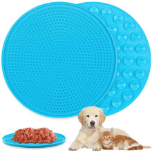 Hundeslikkemåtte til mental stimulering, BPA-fri silikone slow feedermåtte med stærk sugeevne, perfekt til angstreduktion hos hunde og katte under