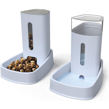 Paraíso para mascotas: Comedero automático elegante para gatos, sistema por gravedad que garantiza agua y comida frescas de forma continua,