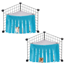 Fuzzy Paradise, multifunctionele hangmat, schuilplaats voor kleine dieren, tent van fleece, bosdierenkooi, accessoires voor cavia's, konijnen,