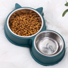Compagno per il pasto degli animali domestici, ciotole in acciaio inossidabile facili da pulire con base antiscivolo e antigoccia, erogazione