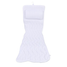 Waterproof Ergonomic Bathtub Pillow with Suction Cups for Head and Neck Support Spa Use