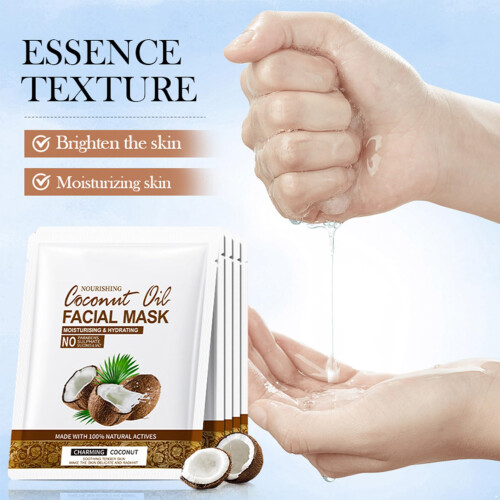 Coconut Face Mask 5 Pack with Deep Hydration and Gentle Formulation for Daily Moisturizing 1