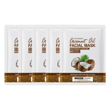Coconut Face Mask 5 Pack with Deep Hydration and Gentle Formulation for Daily Moisturizing