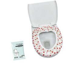 Housses de siège de toilette imprimées-Double couche florale