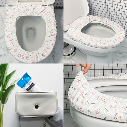 Housses de siège de toilette imprimées-Double couche florale 2