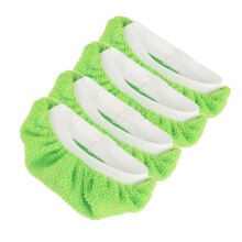 Tampons de vadrouille à vapeur en tissu de fibres, 4-Vert