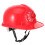 2Stk Roter Bau-Schutzhelm Mit Solarlüfter Uv-Schutz 1