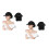 2Stk Schwarz Baseball Cap Mit Ponytail, Synthetische Haare, 6