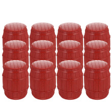 36Pièces Mini Barils De Pirate PVC Rouge Accessoires Décoratifs