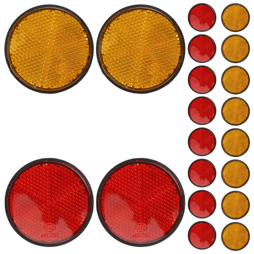 40Pièces Réflecteurs Ronds Adhésifs Pp+ps Multicolores 1