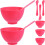 10Ensembles Bols De Mélange Rose PP Légers Et Durables 2