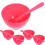 10Ensembles Bols De Mélange Rose PP Légers Et Durables 3