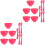 10Ensembles Bols De Mélange Rose PP Légers Et Durables 5