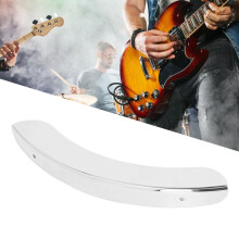 Blocco braccio in metallo d'argento con gamba singola e protezione per mano, accessorio per chitarra