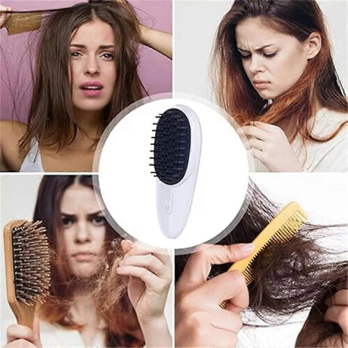 (blue) Glowaves Led Glo Brush, Light High-Frequency Vibration Hair Brush 2