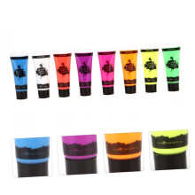 8pcs UV Body Paint Neon Glow Blacklight Reactive Washable Face and Body Colors for Parties