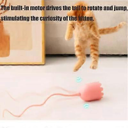 (pink) Automatic Rotating Electronic Cat Toy 2