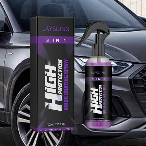 3Pcs 100ML 3 In 1 High Protection Quick Car Coat Ceramic Coating Spray Hydrophobic 2