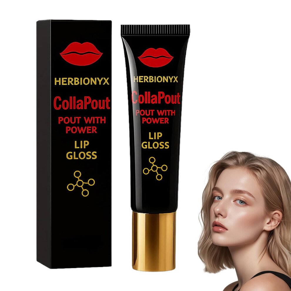 Lip Plumping Gloss with Instant Fuller Effect, Hydrating Serum for Dry Lips, NonSticky Finish (1PC)
