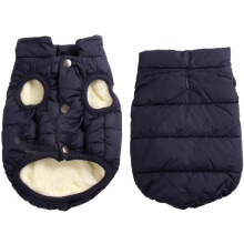 Pet Coat For Winter, Stylish Design Fleece Lined Warm Dog Jacket With Heavy Duty Stitching And Metal Snaps Easy On/Off, Leash Hole For Small Medium La