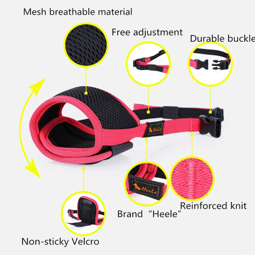 Pet Protector Plus: Anti-Bite Dog Muzzle with Reflective Strap for Enhanced Visibility and Security (Black) 1
