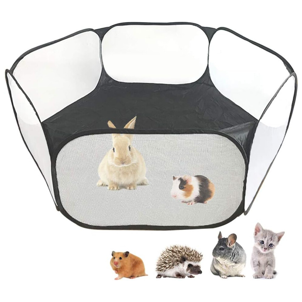 Automatic Opening Playpen, Breathable Transparent High Quality Material Pen For Small Animals, Easy Setup Store Clean With Perfect Size Space For Indo