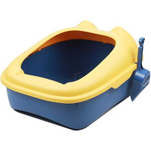 Semiclosed Cat Toilet, Hooded Cat Litter Box with Built-In Filter, Anti Splashing Design, Spacious Cat Toilet with Quick Access, Reusable Pet Supplies