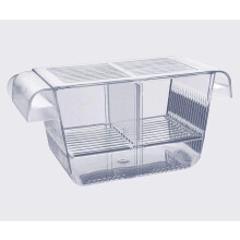 Fish Tank Isolator, Hatchery Incubator For Betta Guppy Viviparous Fishes, Floating Design Acrylic Baby Fish Tank With Suction Cups And Water Flow Opti
