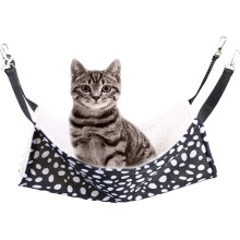 Pet Cage Hammock with Metal Hooks for Small Animals, Portable Strap Reversible Design for Easy Attachment to Crate or Cage