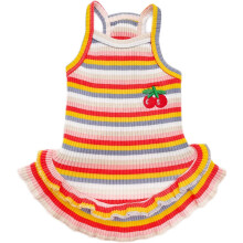 Pet Travel Companion, Classic Rainbow Striped With Cherry Print, Soft Polyester Fabric For Added Comfort, Suitable For Small To Medium Dogs And Cats (