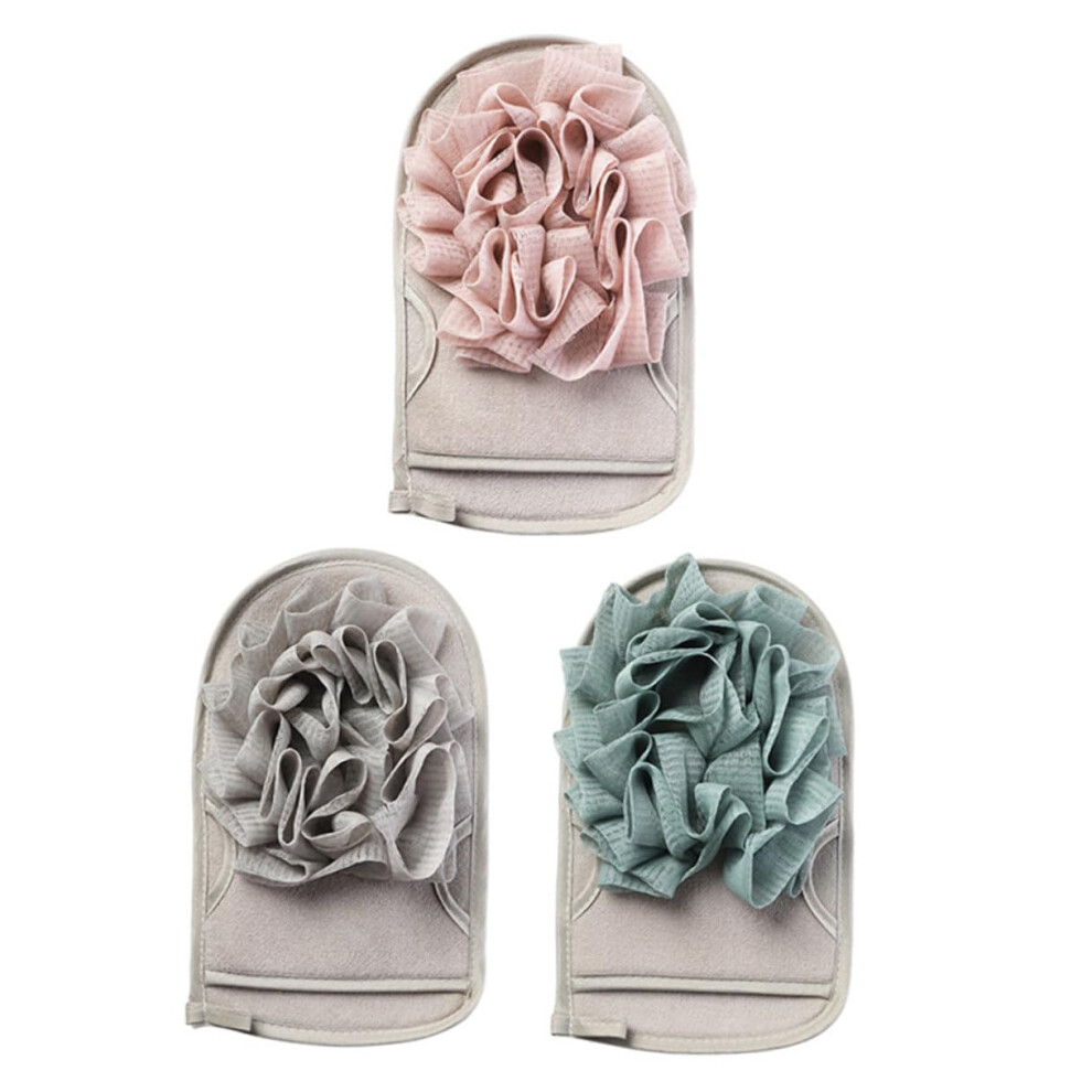 Exfoliating Bath Gloves 3pcs DualSided Body Scrubbing Mitts for Dead Skin Removal Men and Women