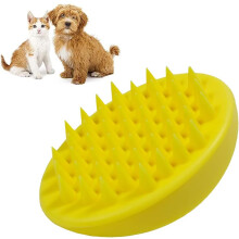 Pet Silicone Shampoo Brush, Best Bath Brush for Long & Short Hair Medium Large Pets Dogs Cats, Ergonomic Mouse Design Massage Your Pets for Daily Groo