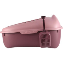 Pet Toilet Companion: Open Top Cat Litter Tray, Semi Enclosed Design For Odor Containment And Privacy, Easy To Cleanse With Matching Shovel, Portable