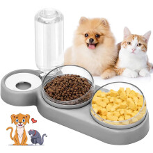 Elevated Feeding Dishes For Small Pets, Stainless Steel Bowl With Automatic Water Storage And Removable Components, Safe And Nontoxic Elevated Pet Bow