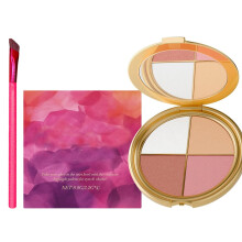 4in1 Blush and Highlighter Palette for Eyes and Cheeks, TravelFriendly LongLasting Shades