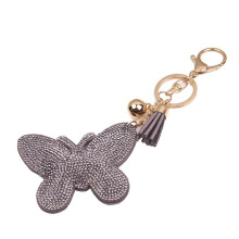Fun Designs Crystal Bag Charm Keyrings Unique Accessory & Charm Sparkly Butterfly Backpack Charm Decorative Fringe Tassel Many Uses Soft Velvet Fabric