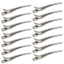 Versatile Duck Bill Hair Clips, Non-Slip Tools for Salon-Quality Sectioning Precision, Silver (3.5 Inches)