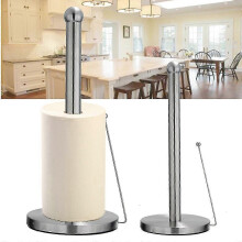 Paper Towel Holder Stainless Steel Standing Tissue Holder One Handed Tear Perfect Modern Design for Kitchen Keeps Kitchens