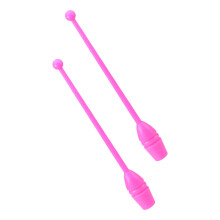 1Paire Bâtons De Danse Gymnastique Adulte Plastique Coloré Rose