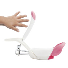 2Pièces Ciseaux Bébé Rose Ongles Loupe Anti-Coupure