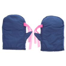 1Paire Hiver Doublés Peluche Bleus Confort Et Chaleur