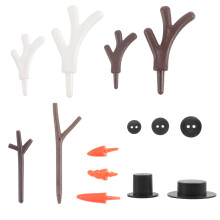3 Ensembles Kit Bricolage Bonhomme Neige Bois Avec Accessoires