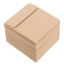 500Pièces Enveloppes Kraft Kaki Simples Pour Petits Cadeaux Et Notes