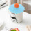 4Pcs Creative Two-Color Blue Silicone Cup Lids Leakproof and Durable 2