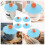 4Pcs Creative Two-Color Blue Silicone Cup Lids Leakproof and Durable 8